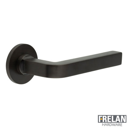 DOOR HANDLE ROUND ROSE FIXED DEAD 138x18x66 DBZ