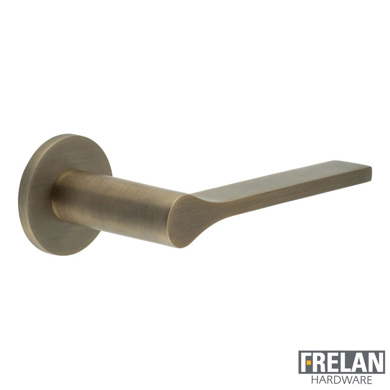 DOOR HANDLE ROUND ROSE SPRUNG 140x23x70 ABR