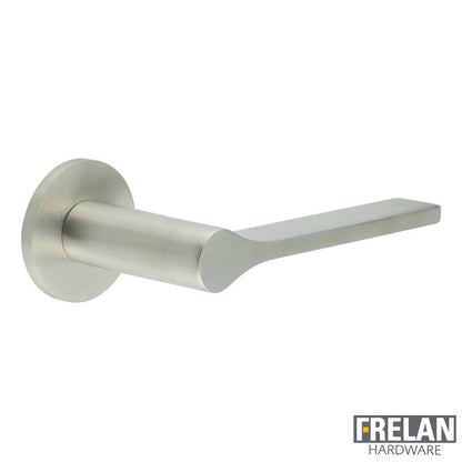 DOOR HANDLE ROUND ROSE SPRUNG 140x23x70 SSS