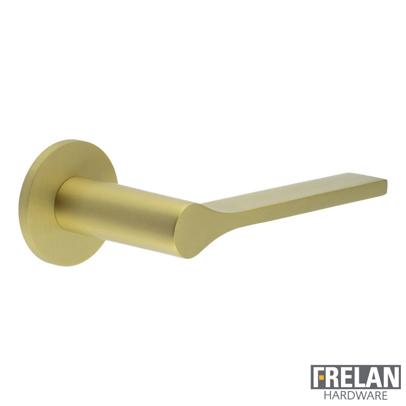 DOOR HANDLE ROUND ROSE UNSPRUNG 140x23x70 SBR