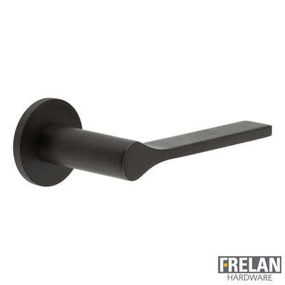 DOOR HANDLE ROUND ROSE FIXED DEAD 140x23x70 DBZ
