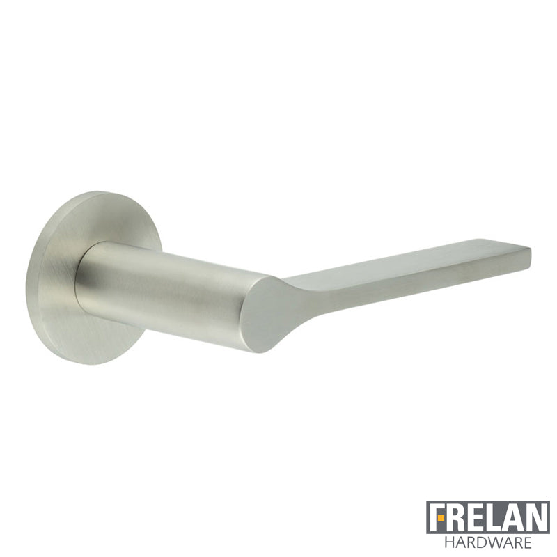 DOOR HANDLE ROUND ROSE FIXED DEAD 140x23x70 SSS