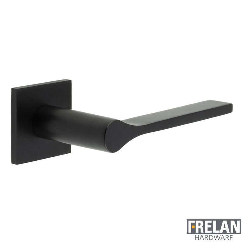 DOOR HANDLE SQUARE ROSE FIXED DEAD 140x23x70 BLK