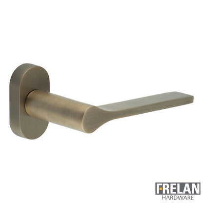 DOOR HANDLE OVAL ROSE MULTI POINT 140x23x70 ABR