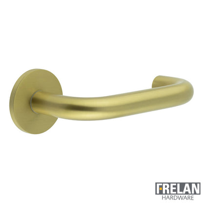 DOOR HANDLE ROUND ROSE UNSPRUNG 149x19x67 SBR