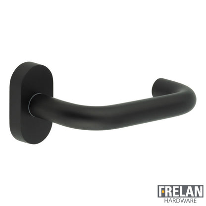DOOR HANDLE OVAL ROSE MULTI POINT 149x19x67 BLK
