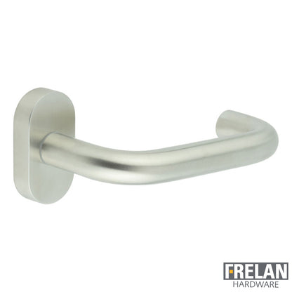 DOOR HANDLE OVAL ROSE MULTI POINT 149x19x67 SSS