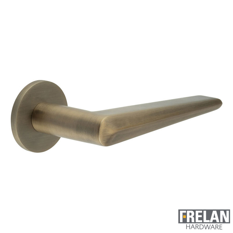 DOOR HANDLE ROUND ROSE UNSPRUNG 140x25x72 ABR