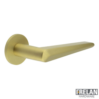 DOOR HANDLE ROUND ROSE UNSPRUNG 140x25x72 SBR