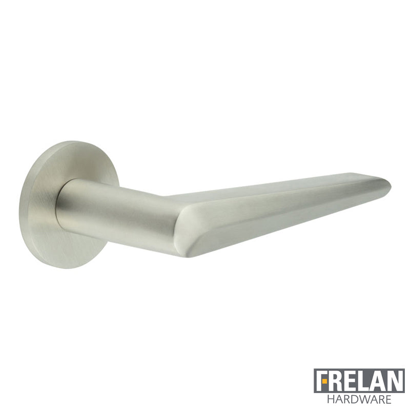 DOOR HANDLE ROUND ROSE UNSPRUNG 140x25x72 SSS
