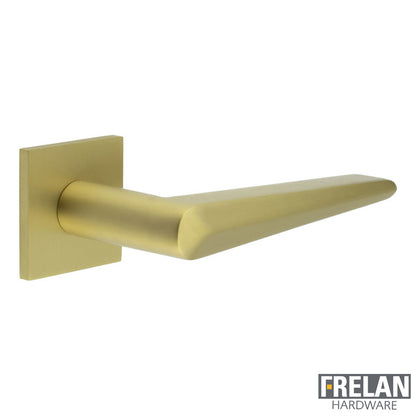 DOOR HANDLE SQUARE ROSE UNSPRUNG 140x25x72 SBR