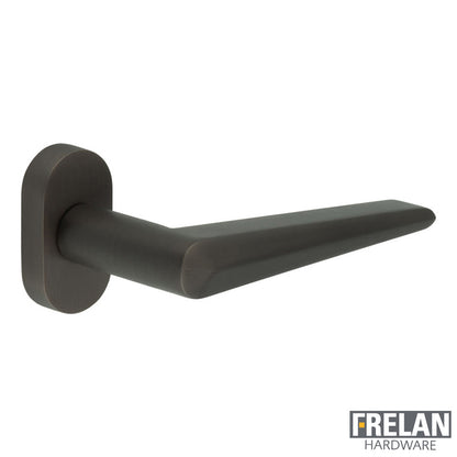 DOOR HANDLE OVAL ROSE MULTI POINT 140x25x72 DBZ