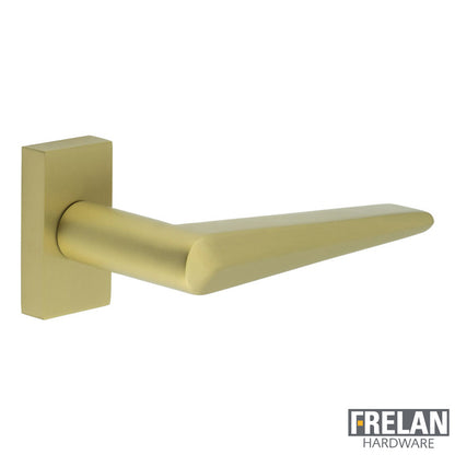 DOOR HANDLE RECTANGULAR ROSE MULTI POINT 140x25x72 SBR