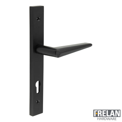 DOOR HANDLE BACKPLATE MULTI POINT 140x25x72 BLK