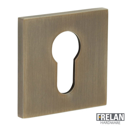 ESCUTCHEON COVER SQUARE ROSE EURO KEYWAY 54x54x6 ABR