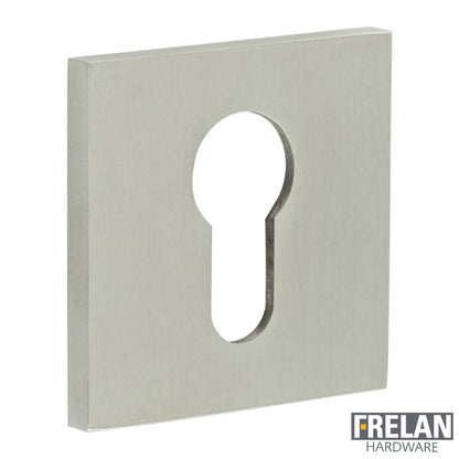 ESCUTCHEON COVER SQUARE ROSE EURO KEYWAY 54x54x6 SSS