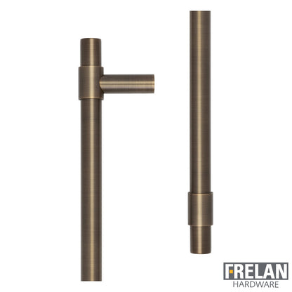 CRES T-BAR PULL HANDLE 425HC D20x508x72 BOLT ABR