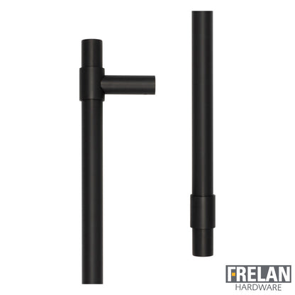 CRES T-BAR PULL HANDLE 425HC D20x508x72 BOLT BLK