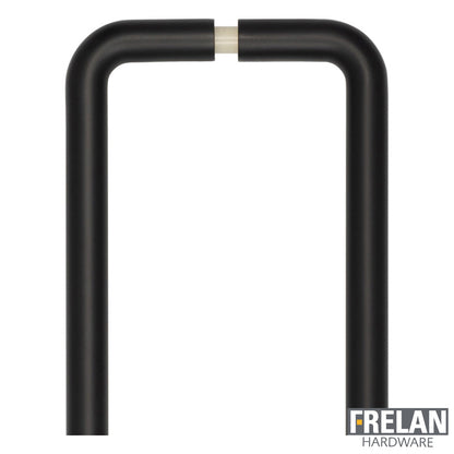 CRES D SHAPED PULL HANDLE 425HC D20x444x67 B2B BLK