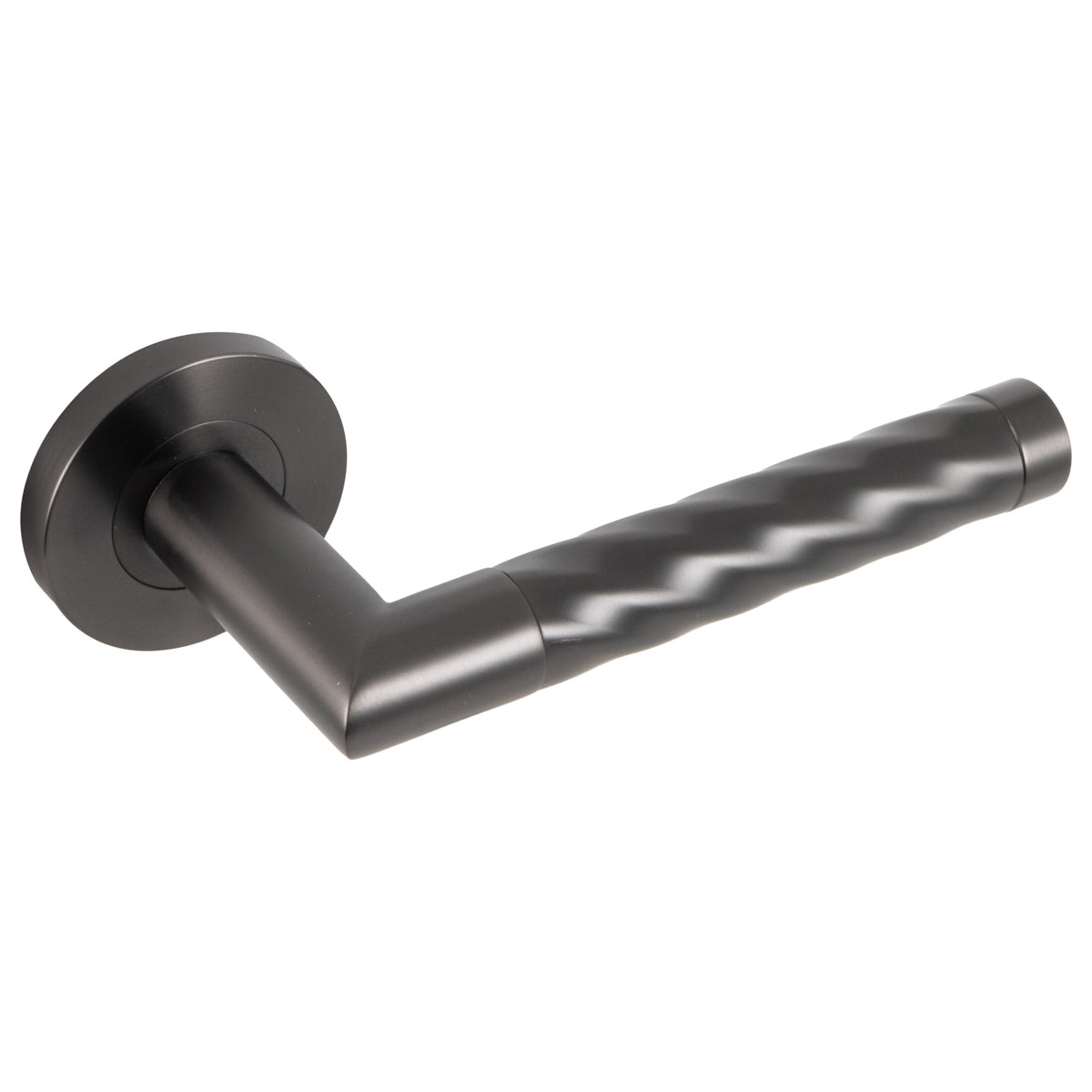 ECLIPSE HELIX LEVER HANDLE+ROSE D52 SS304 DBZ by FRISCO UK SALES LTD