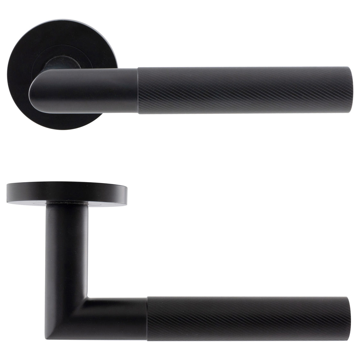 ECLIPSE REVOLVE LEVER HANDLE+ROSE D52x136 SS304 MBK by FRISCO UK SALES LTD