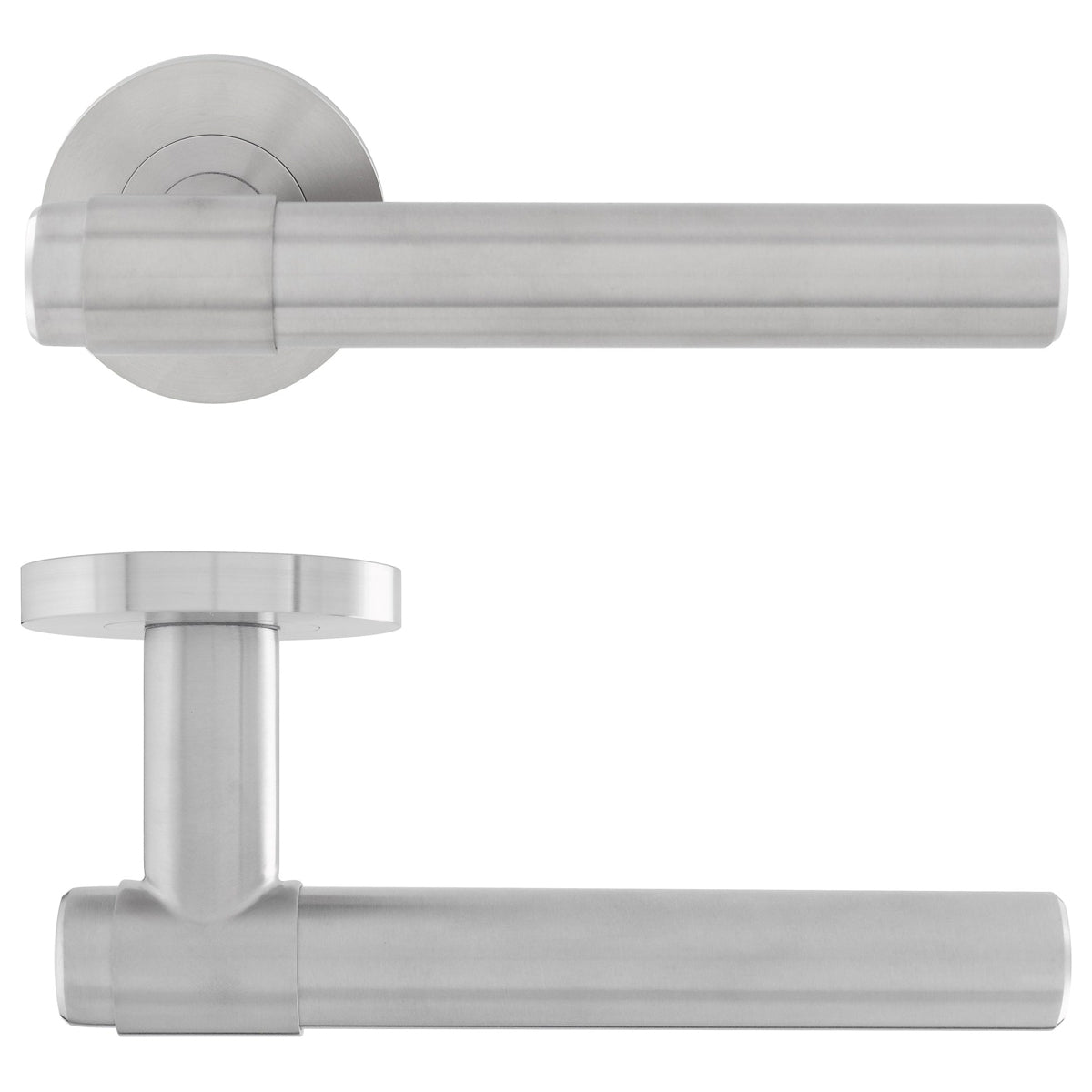 ECLIPSE COLLARED LEVER HANDLE+ROSE D52x139 SS304 SSS by FRISCO UK SALES LTD