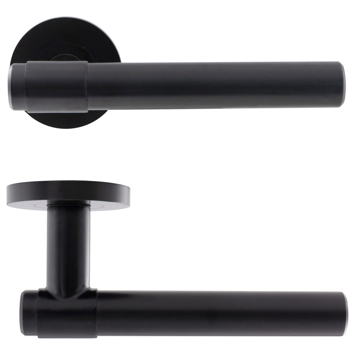 ECLIPSE COLLARED LEVER HANDLE+ROSE D52x139 SS304 MBK by FRISCO UK SALES LTD