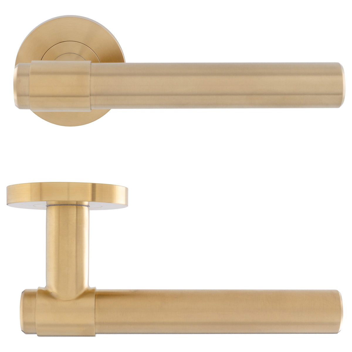 ECLIPSE COLLARED LEVER HANDLE+ROSE D52x139 SS304 SBR by FRISCO UK SALES LTD