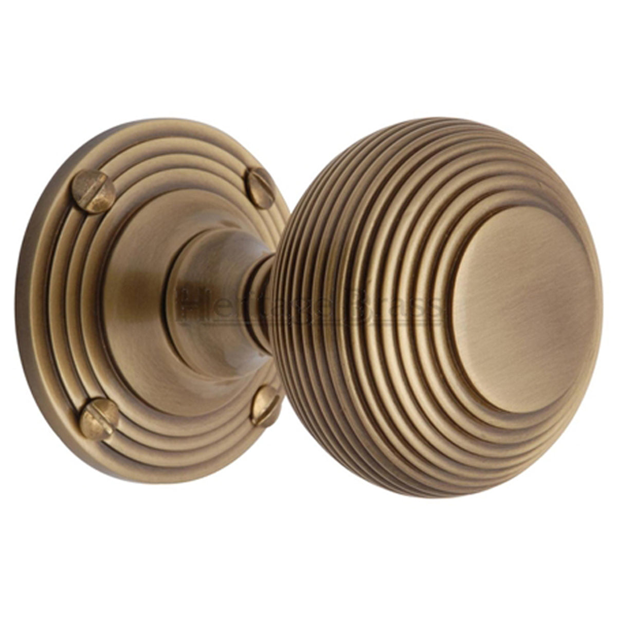 REEDED MORTICE KNOB D60x89 ABR