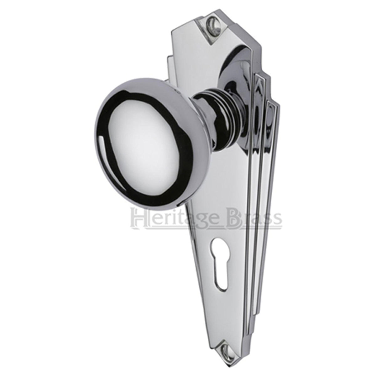 BROADWAY KNOB+PL 156x62 LOCK PCP by M MARCUS LTD