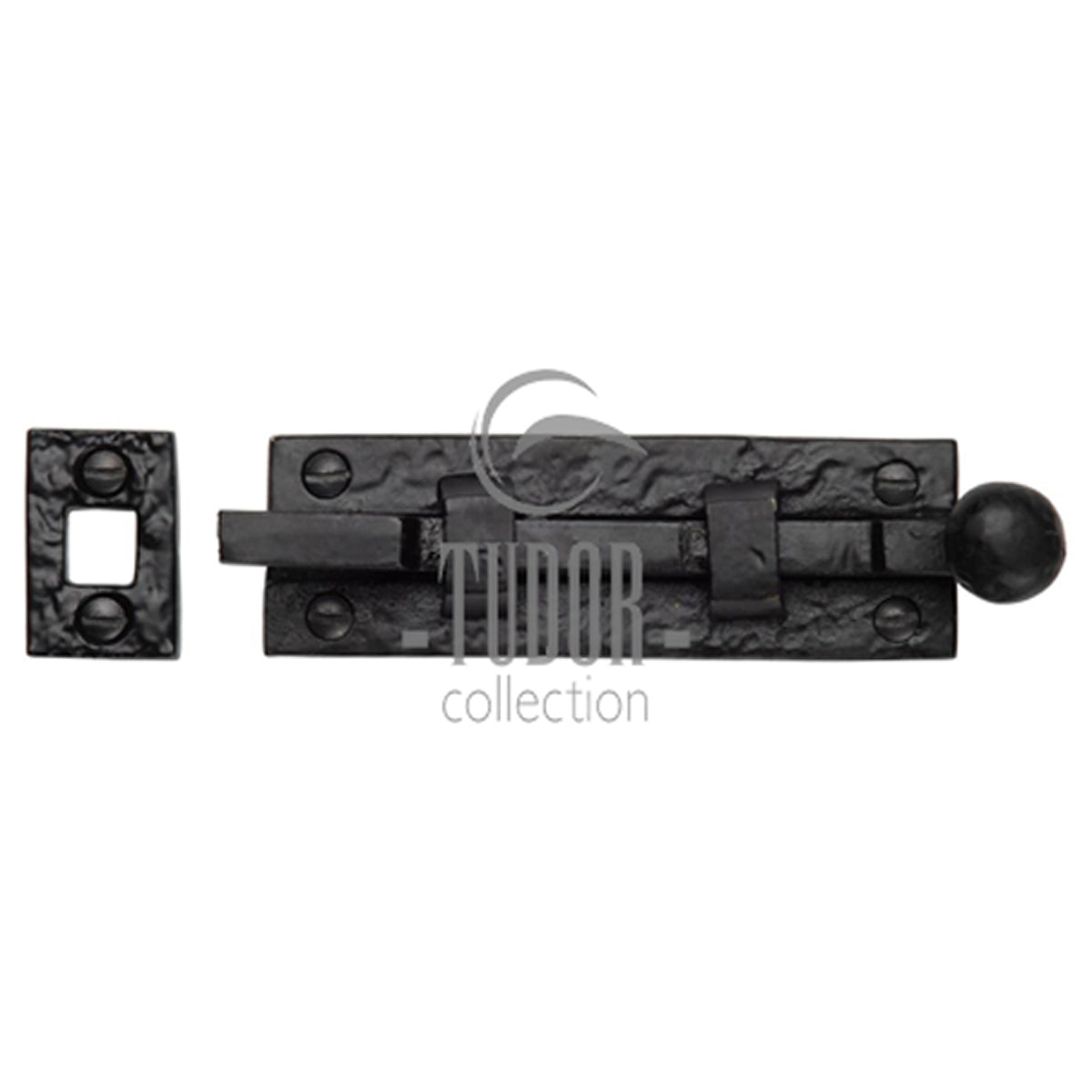 BLACK DOOR BOLT NECKED BALL 102