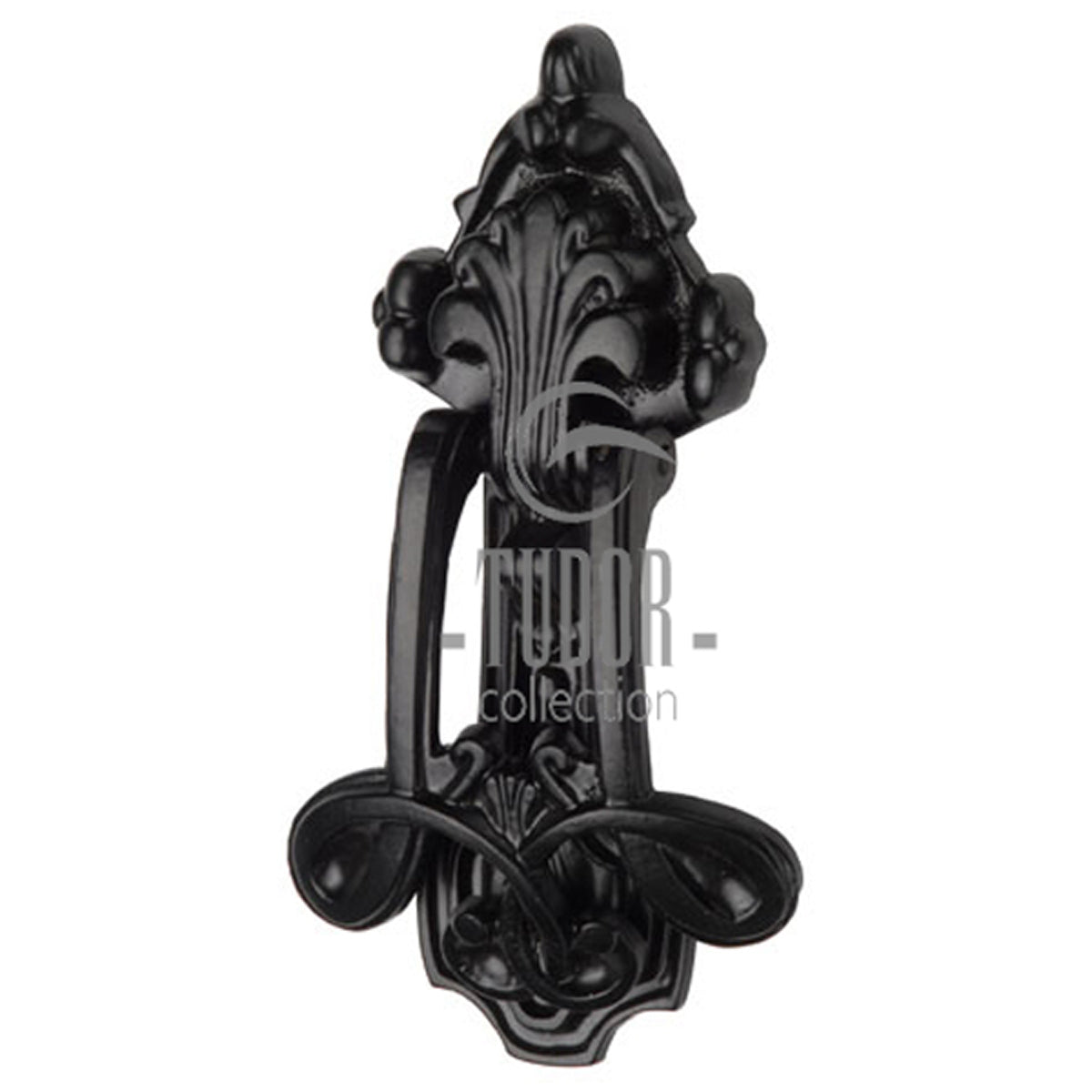 BLACK DOOR KNOCKER ORNATE 107x204