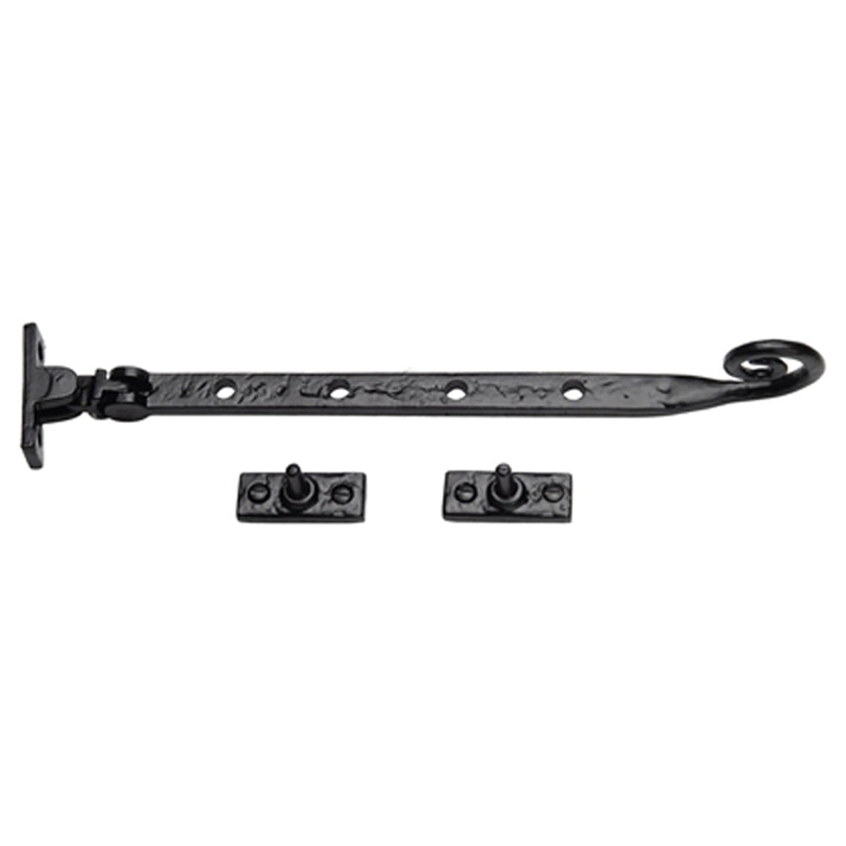 BLACK CASEMENT STAY CURL END 254