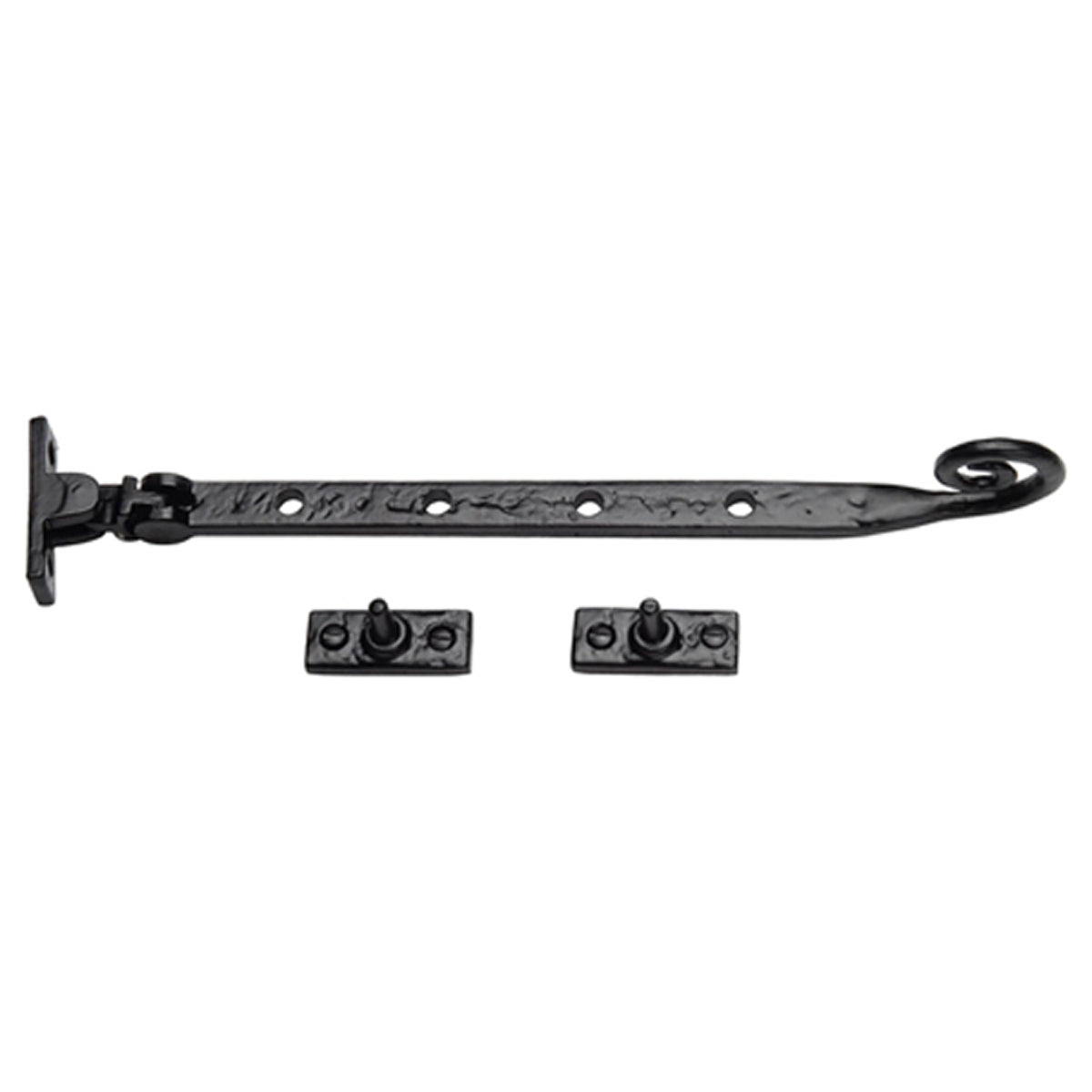 BLACK CASEMENT STAY CURL END 308