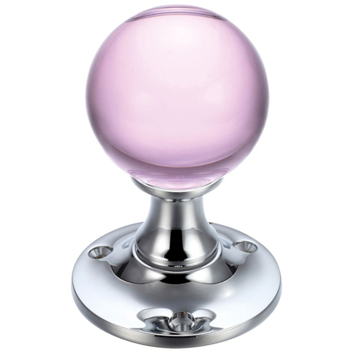 F&B GLASS MRT KNOB BALL D50 PCP/PNK