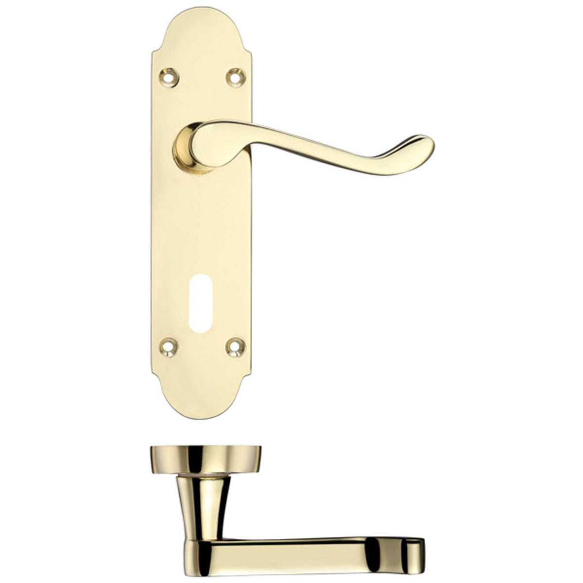 PRO VICTORIAN SCROLL LEVER SHAPED LOCK 168x42x85 EBR