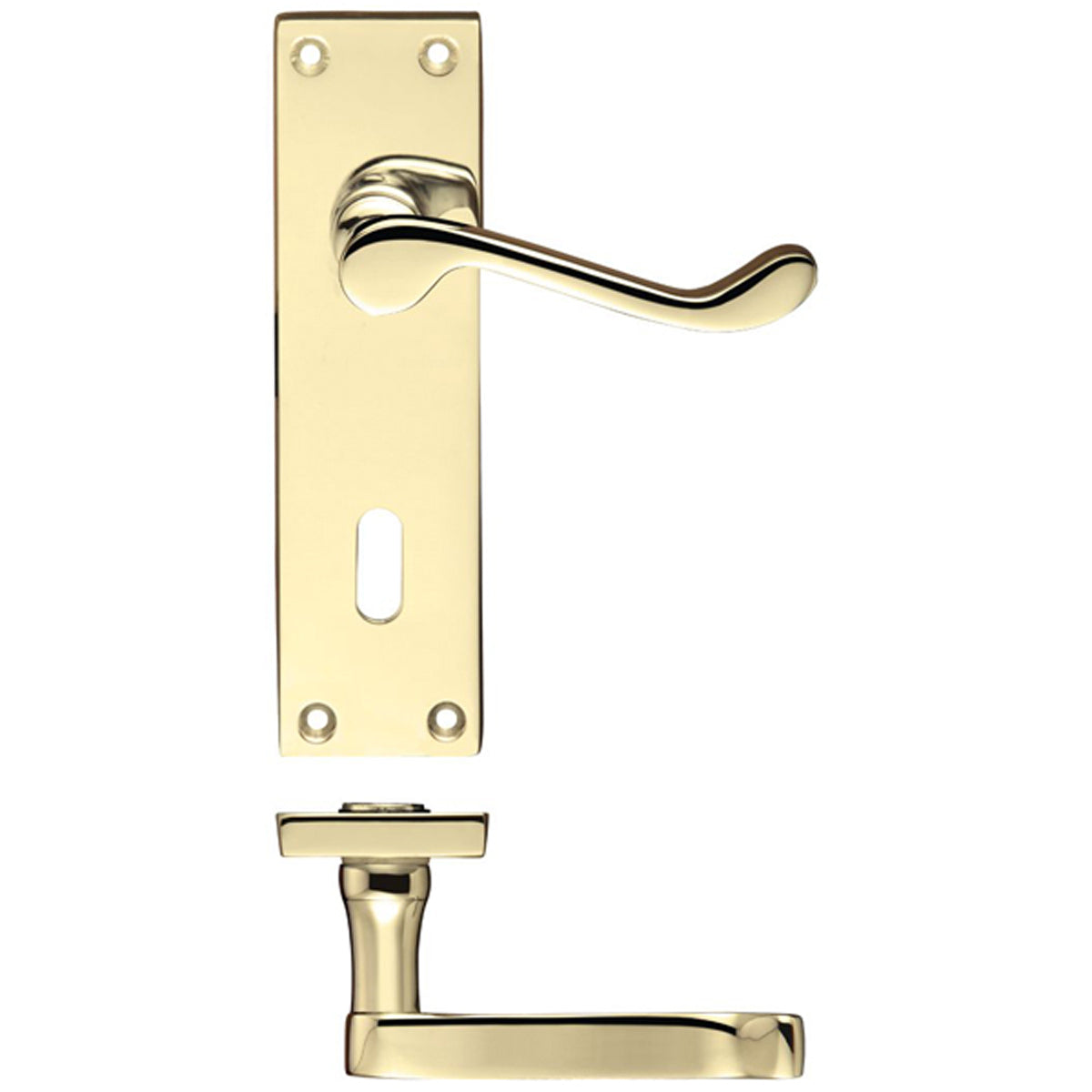 PRO VICTORIAN SCROLL LEVER SQU LOCK EBR