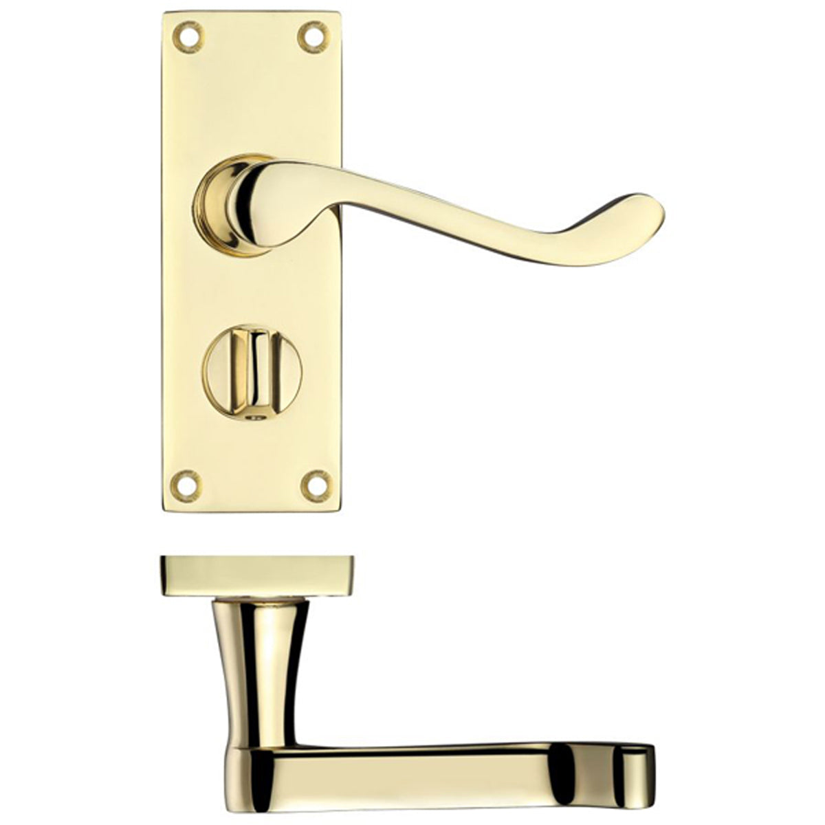 PRO VICTORIAN SCROLL LEVER SQU PRIVACY EBR