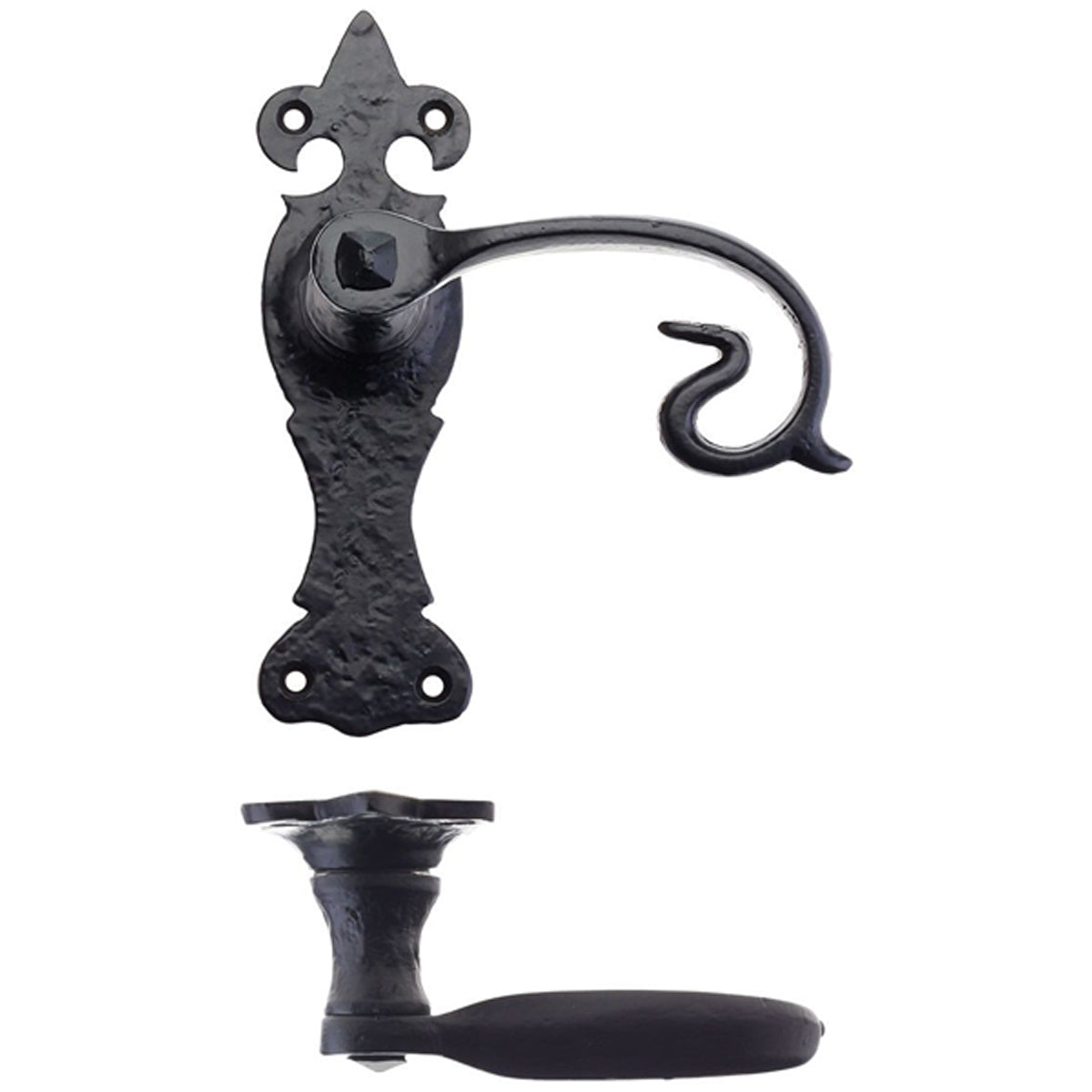 FOX SCROLL HANDLE FDL LATCH 168 BLK