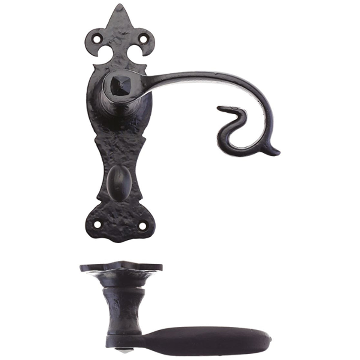 FOX SCROLL HANDLE FDL BATH 168 BLK