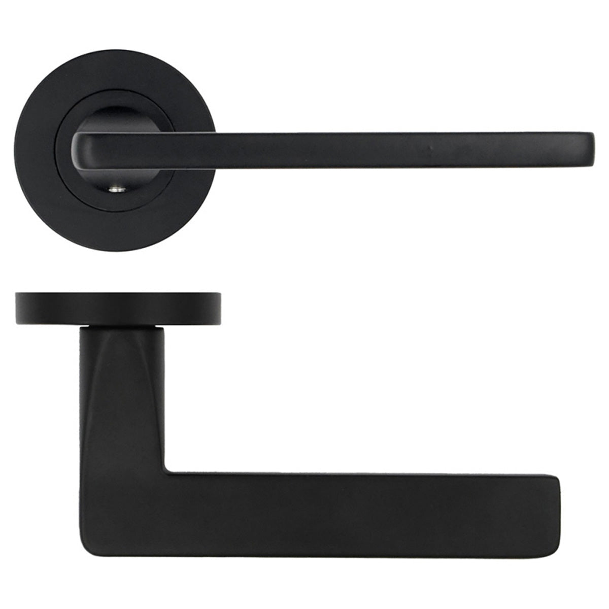 ZPA LEON LEVER HANDLE +ROSE BLK