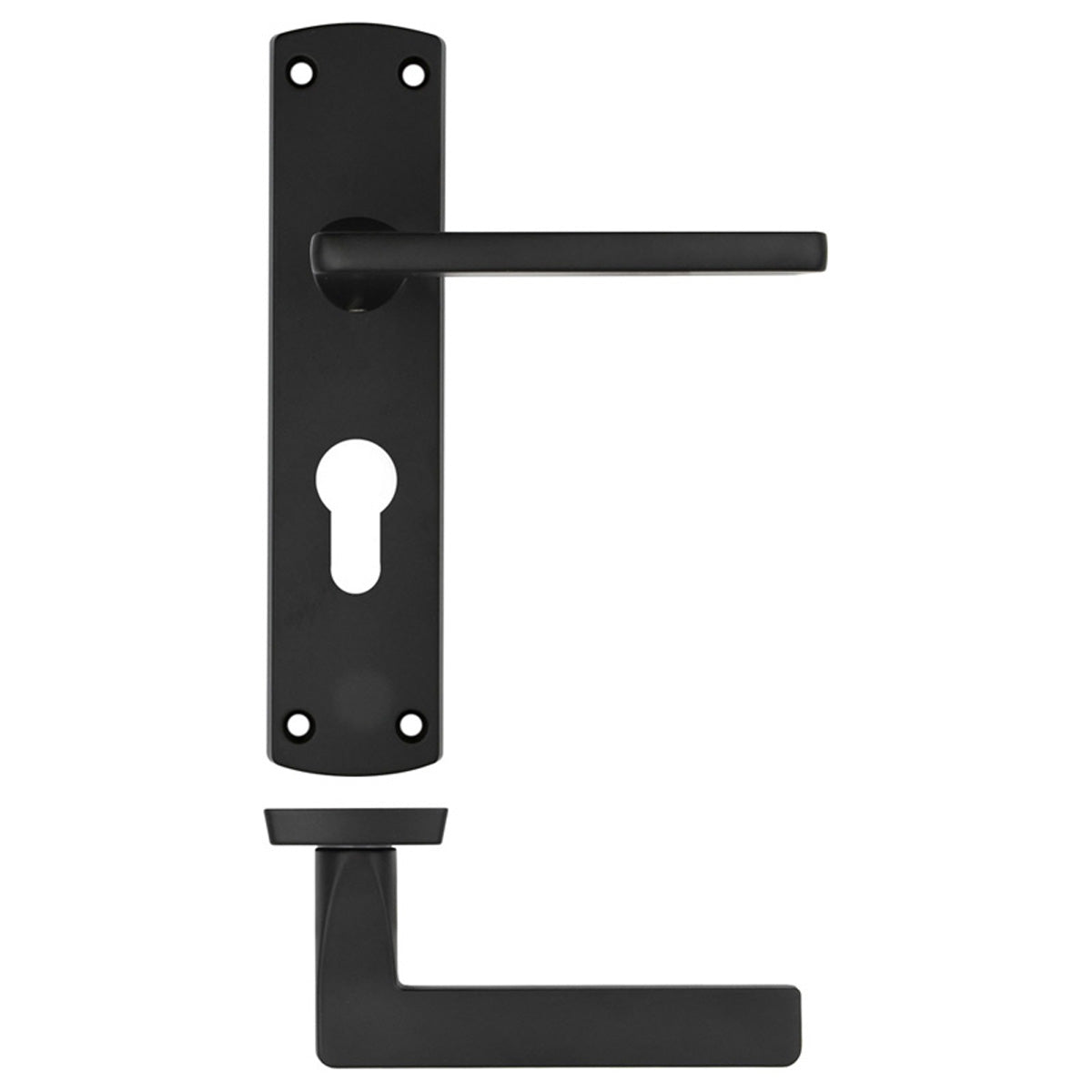 ZPA LEON LEVER HANDLE EURO BLK – DHZ205B