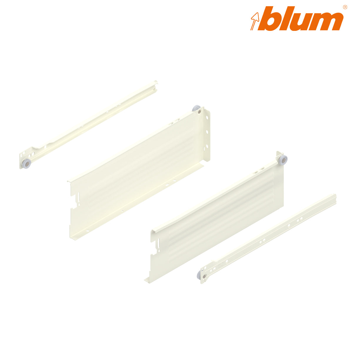BLUM METABOX STEEL SIDE DRAWER RUNNER K SE 25KG 118x350 CRM PR by JULIUS BLUM UK LTD