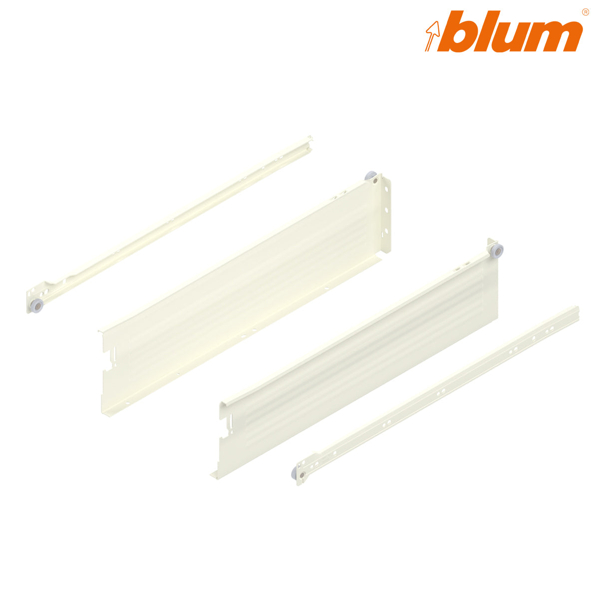 BLUM METABOX STEEL SIDE DRAWER RUNNER K SE 25KG 118x500 CRM PR by JULIUS BLUM UK LTD