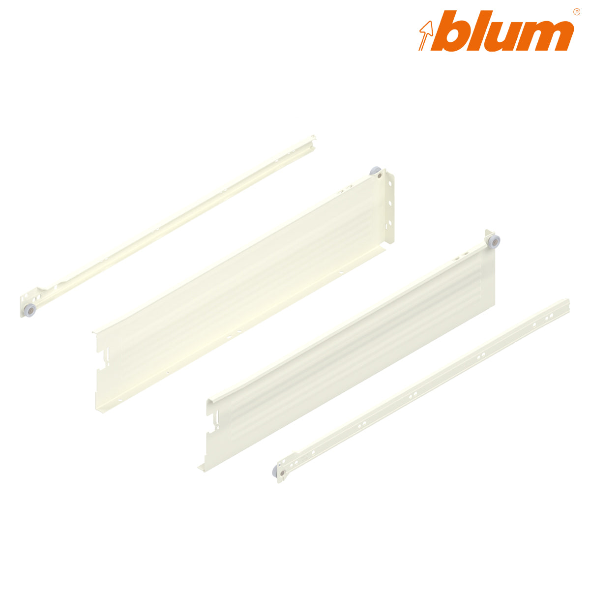 BLUM METABOX STEEL SIDE DRAWER RUNNER K SE 25KG 118x550 CRM PR by JULIUS BLUM UK LTD