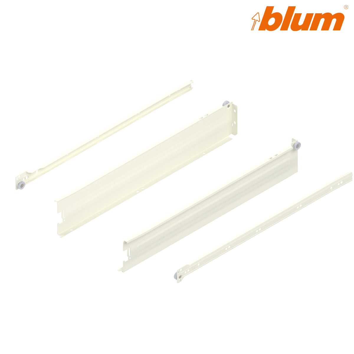 BLUM METABOX STEEL SIDE DRAWER RUNNER M SE 25KG 086x550 CRM PR by JULIUS BLUM UK LTD