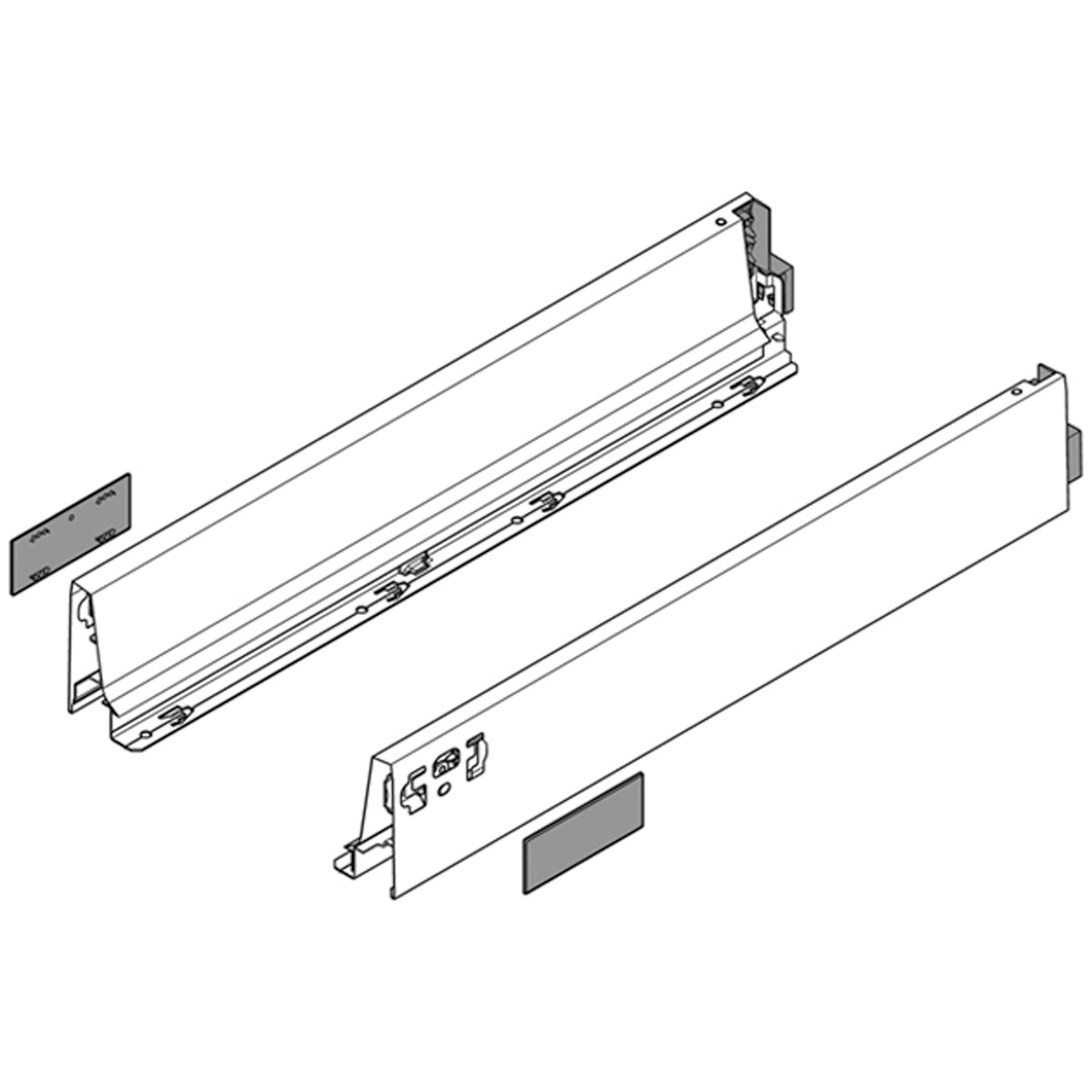 BLUM ANTARO TANDEMBOX DRAWER SIDE M 550 STST PR