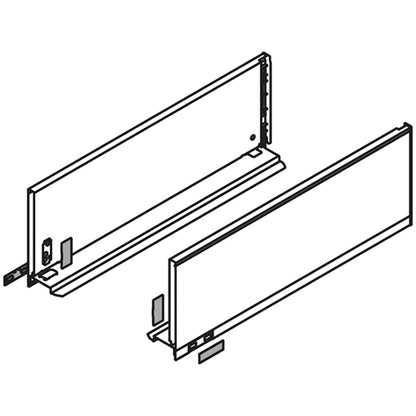 Blum Legrabox Pure Drawer Side C 177x270mm | Stainless Steel | Pair