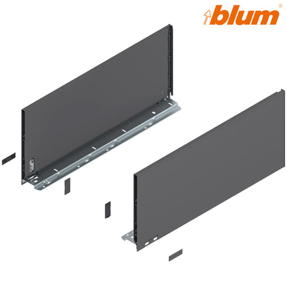 Blum Legrabox Pure Drawer Side F 241x550mm | Orion Grey Matt | Pair