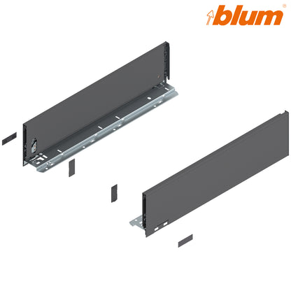 Blum Legrabox Pure Drawer Side K 129x500mm | Orion Grey Matt | Pair